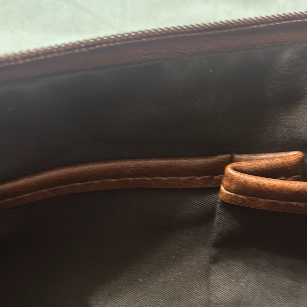 Brown Leather Clutch - Picture 3 of 6